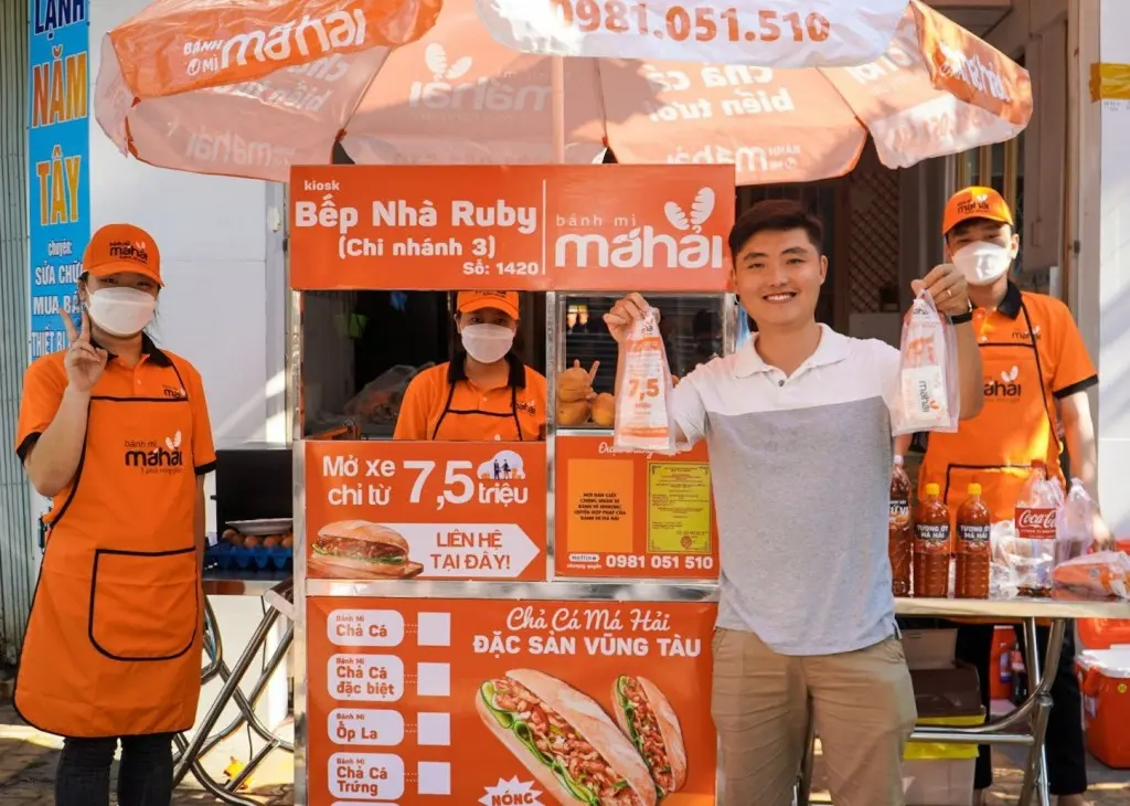 mô hình bếp mô đun của bánh mì má hải