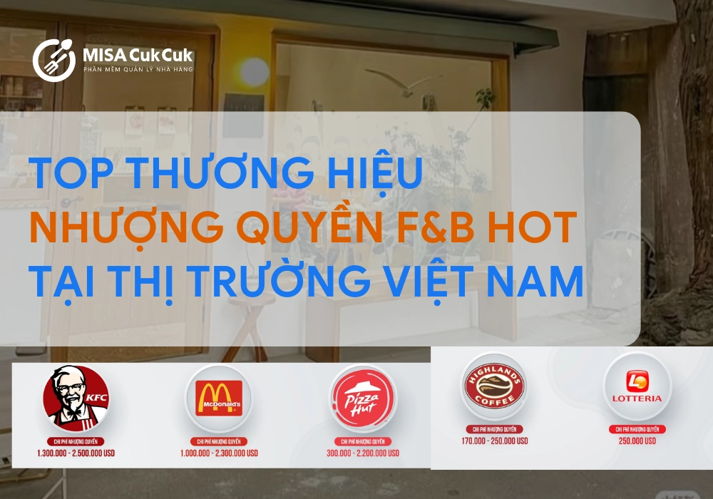 Top các thương hiệu nhượng quyền F&B Hot tại thị trường Việt Nam