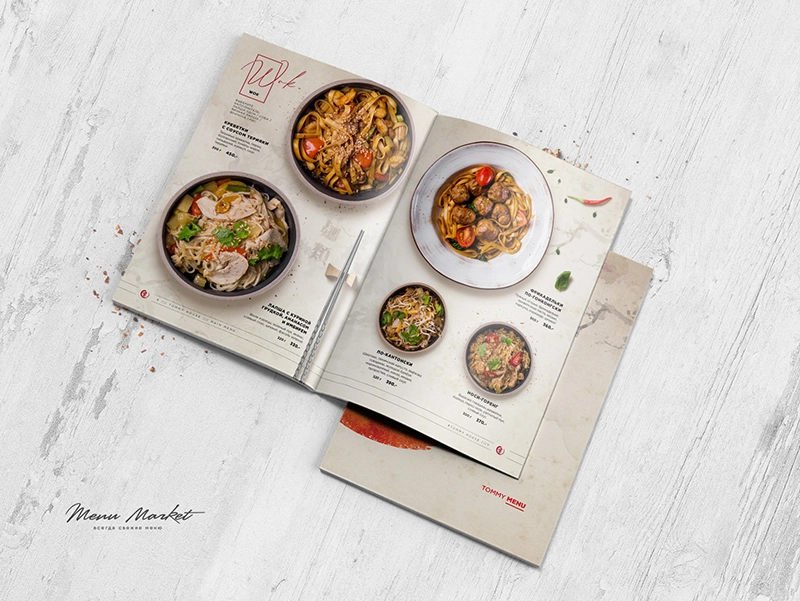 Mẫu menu nhiều trang cho quán bia