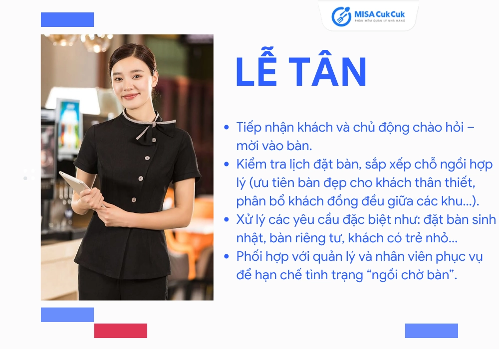 Lễ tân trong FOH là gì