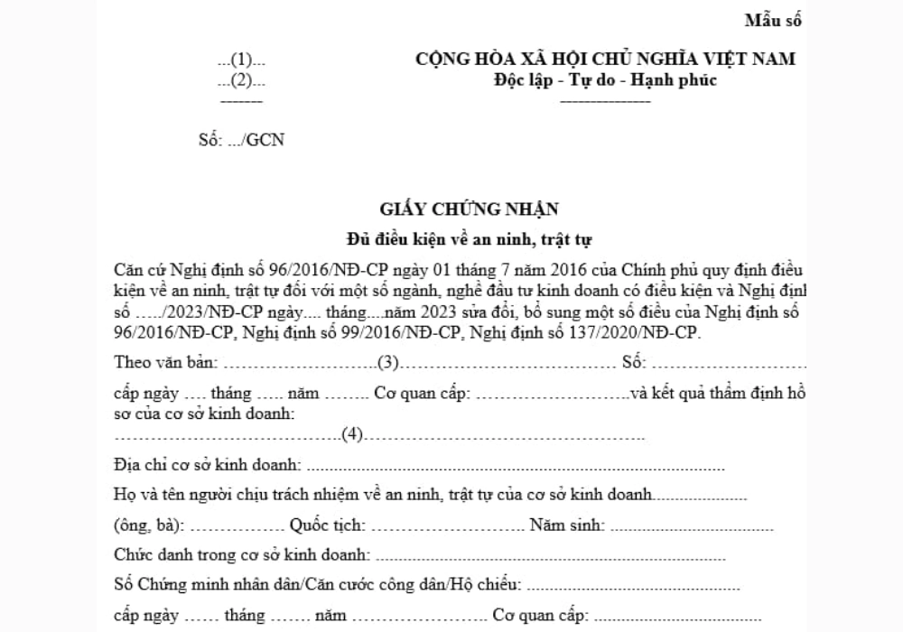 Điều kiện về an ninh, trật tự karaoke