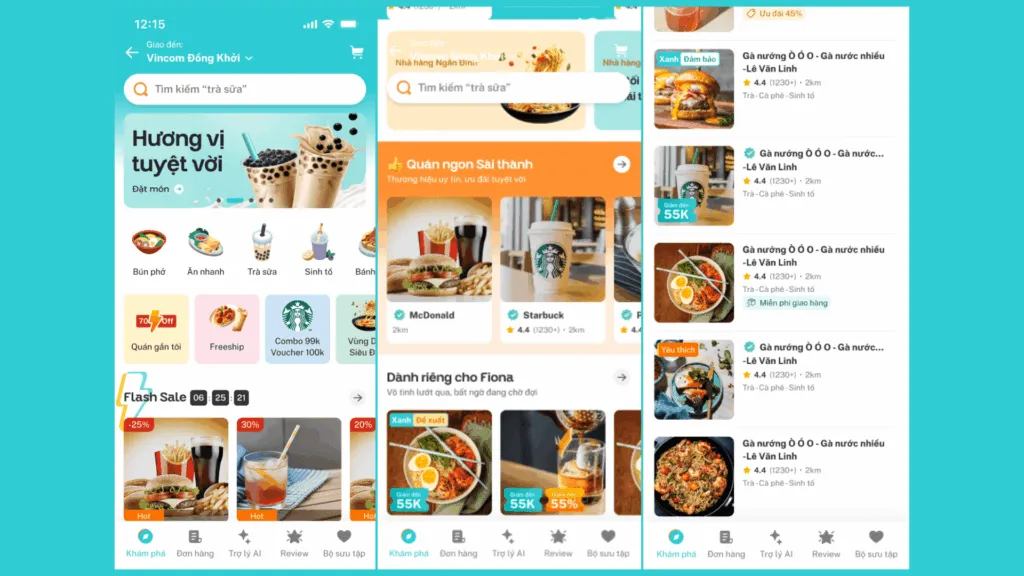 tính năng của xanh sm food