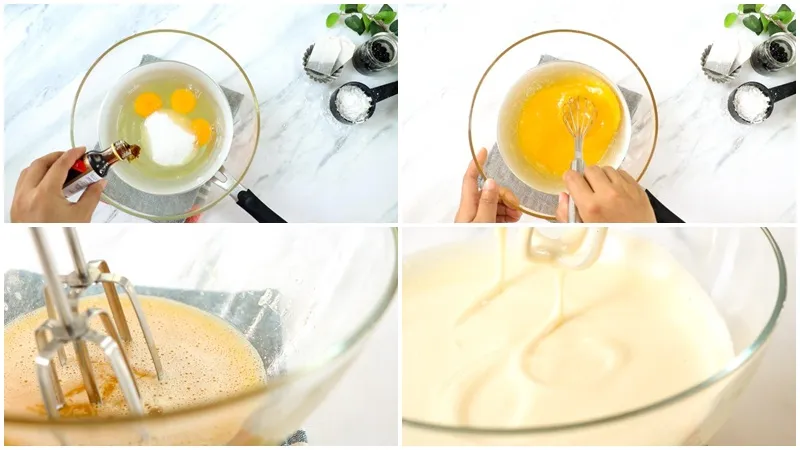 trộn bột làm bánh trà sữa trân châu đường đen