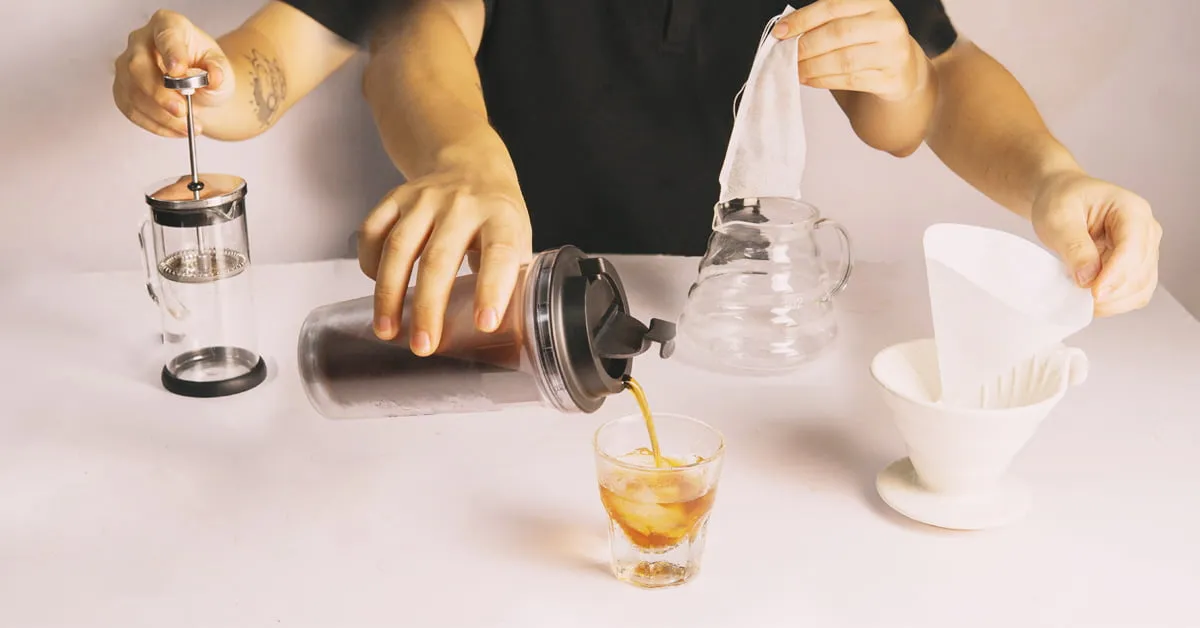 pha cold brew bằng phin pha cafe