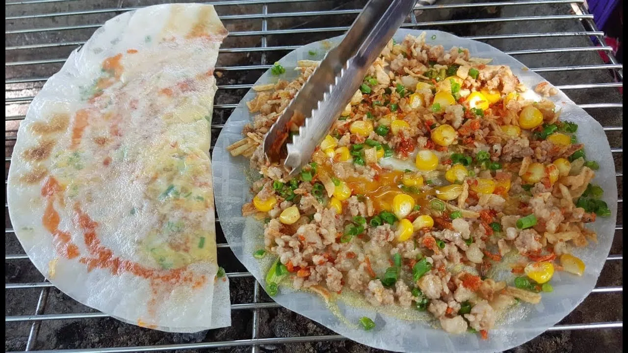 mô hình bánh tráng nướng