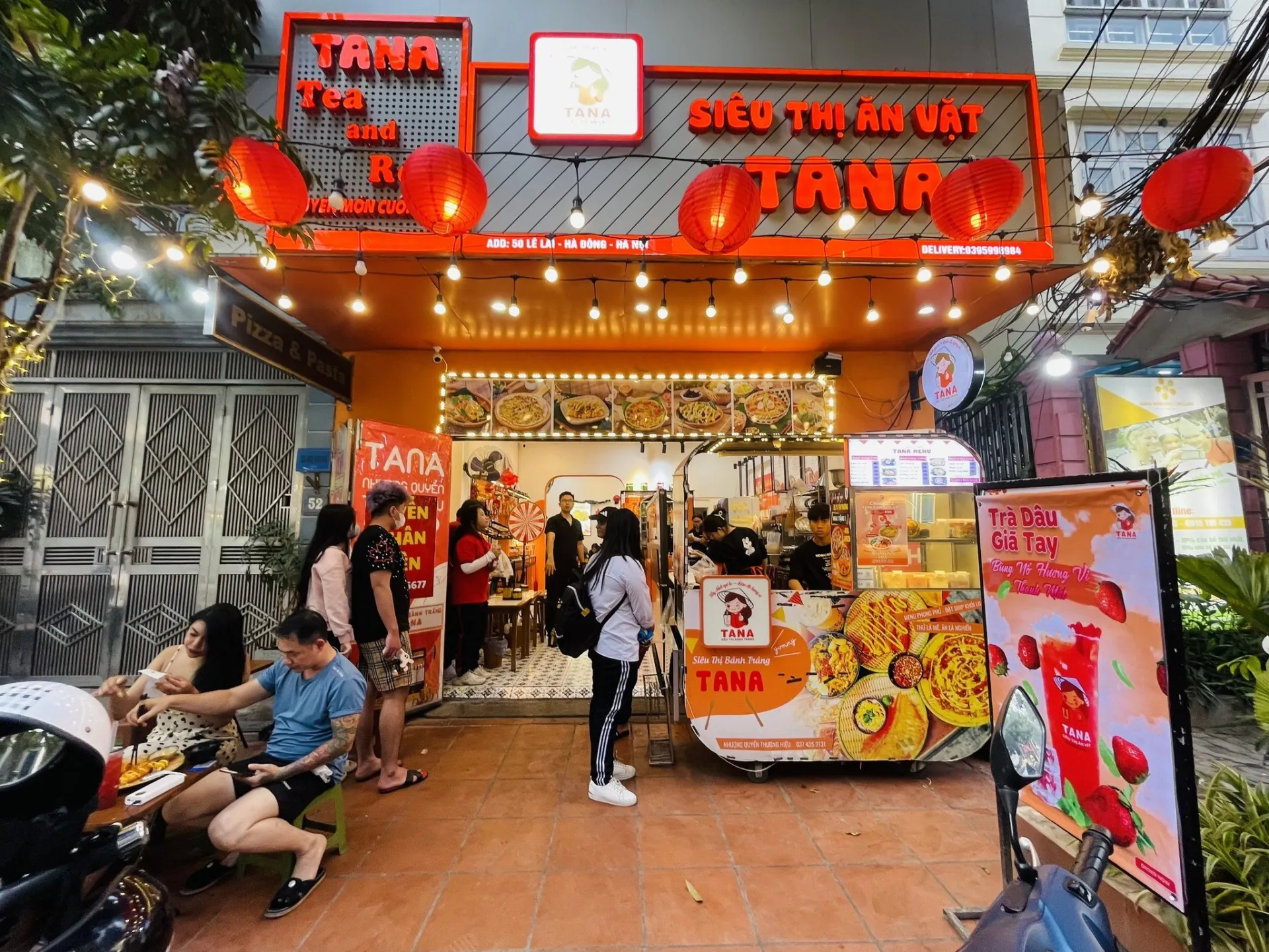 quán bánh tráng truyền thống kết hợp online