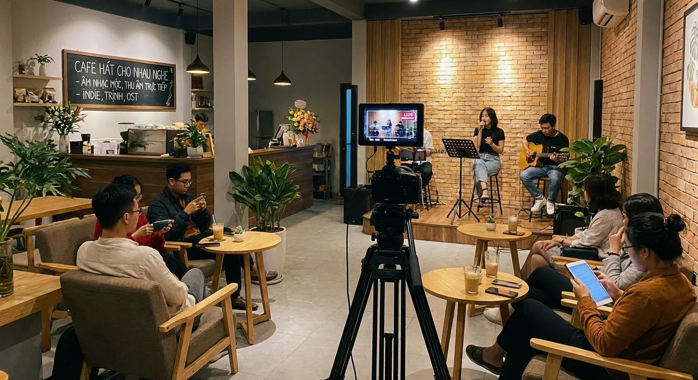 mô hình cafe hát cho nhau nghe
