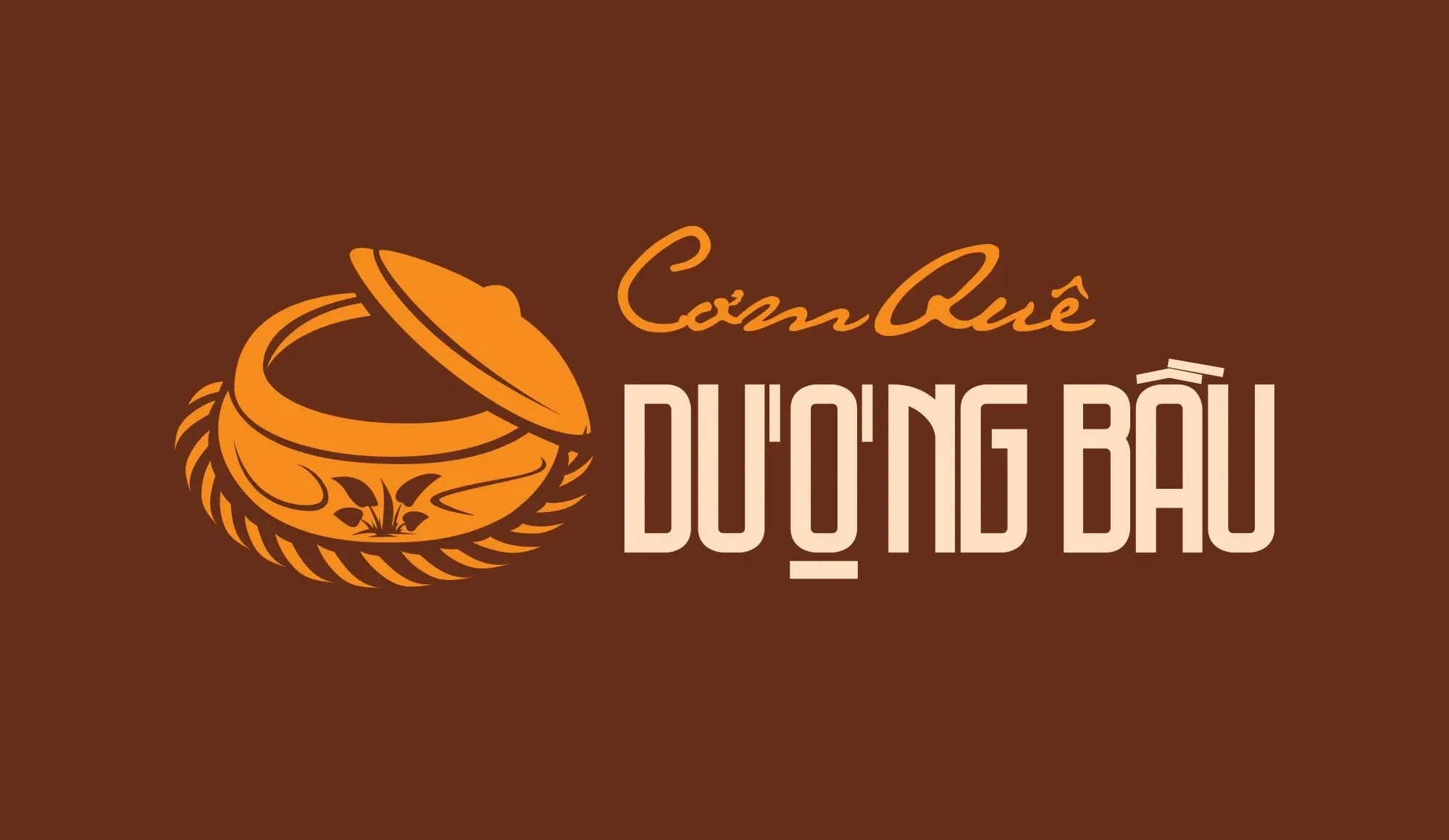 Logo nhà hàng cơm dượng bầu