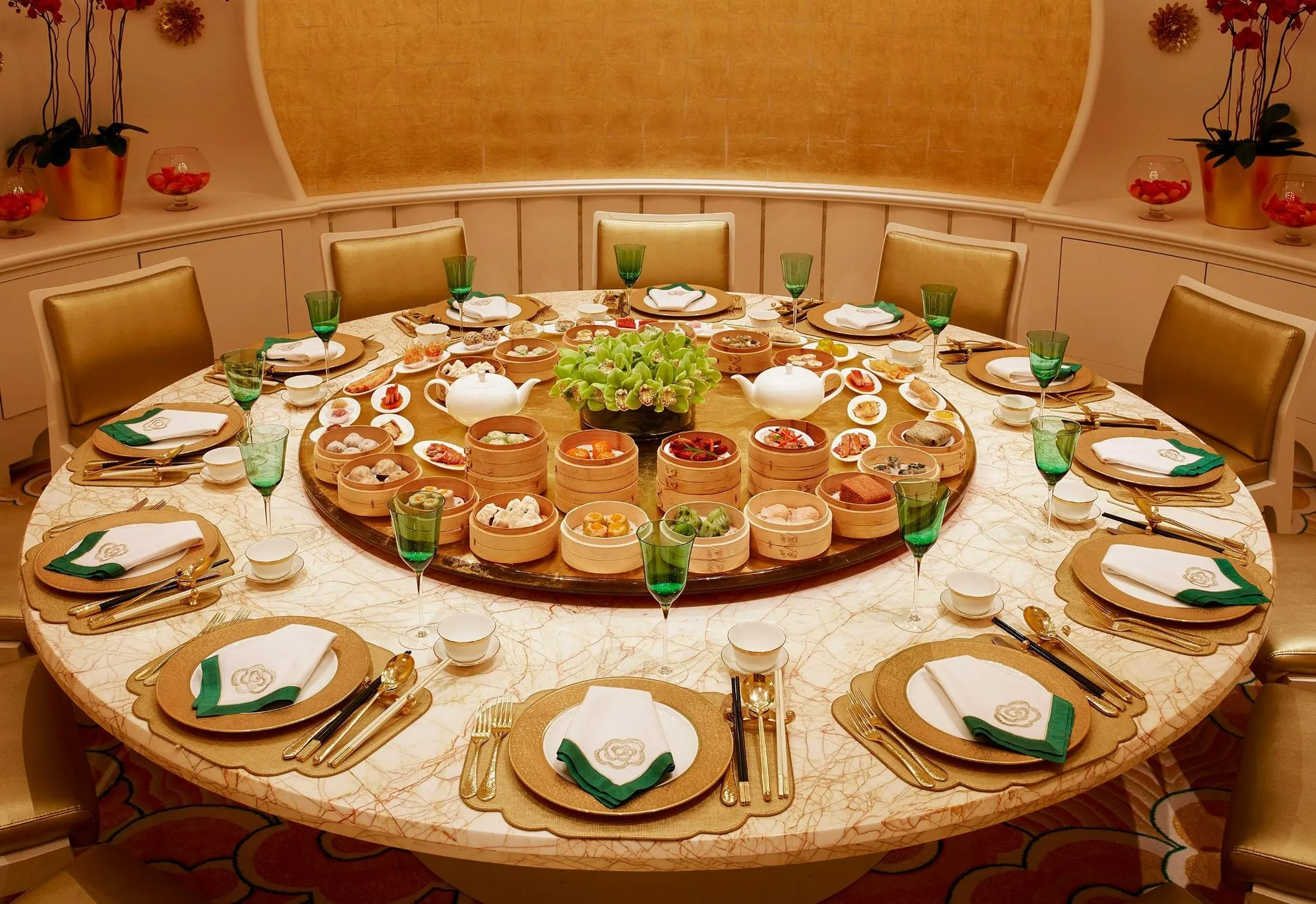 Set up bàn ăn kiểu Trung